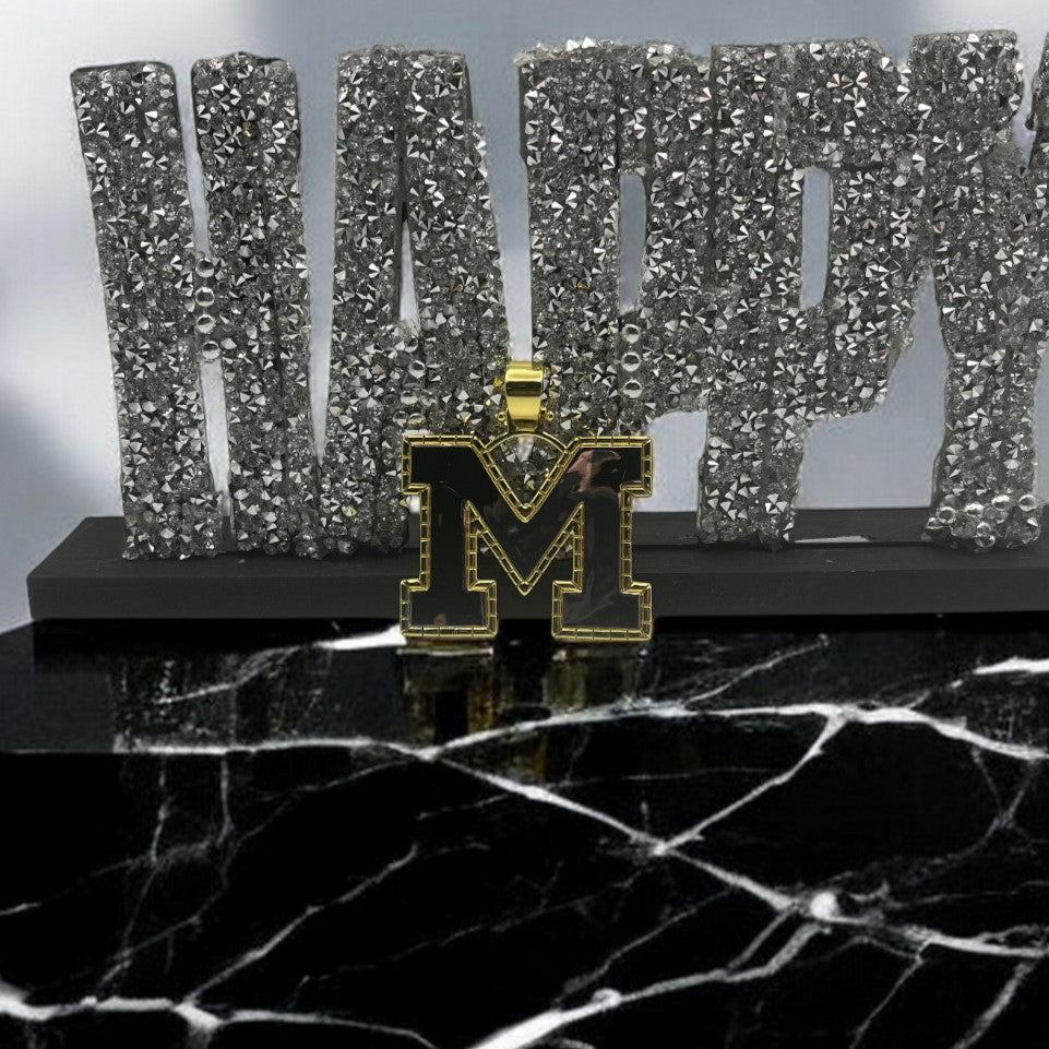 Gold Michigan Pendant (U of M)