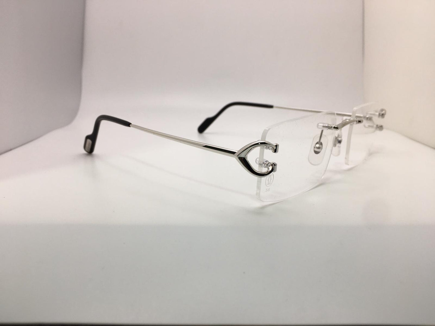 Cartier Big C - Silver Wires with Clear Lenses - Registered