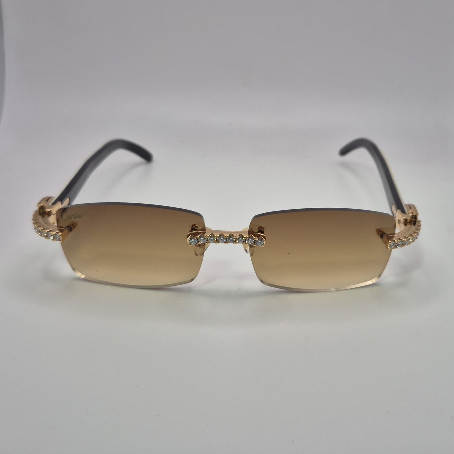 C Decor - Gold White Buffs w/ Hennessy Brown Square Lenses