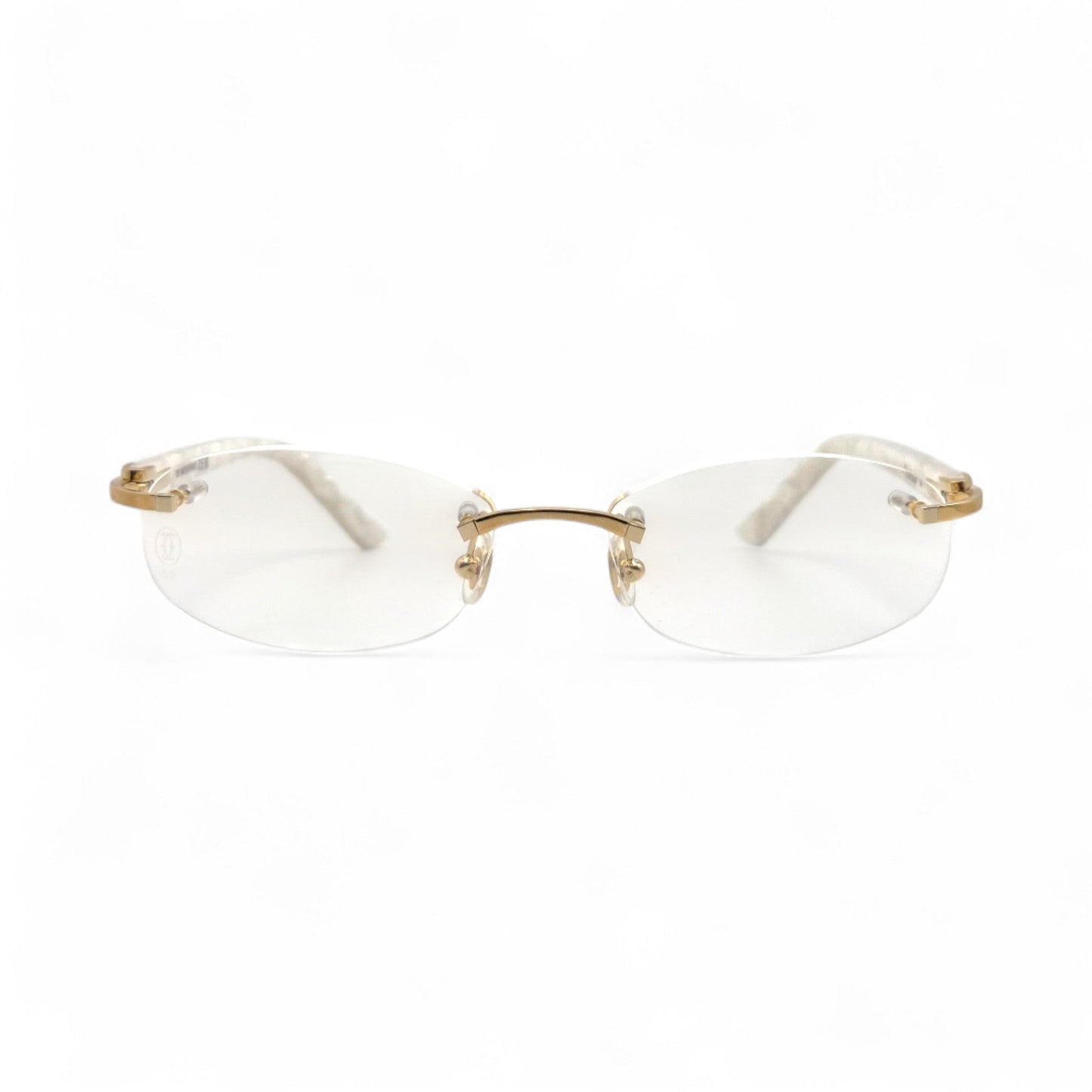 CT0056O Authentic Cartier C Decor - 52-16 Acetate Marbles Eyeglasses (2020s)
