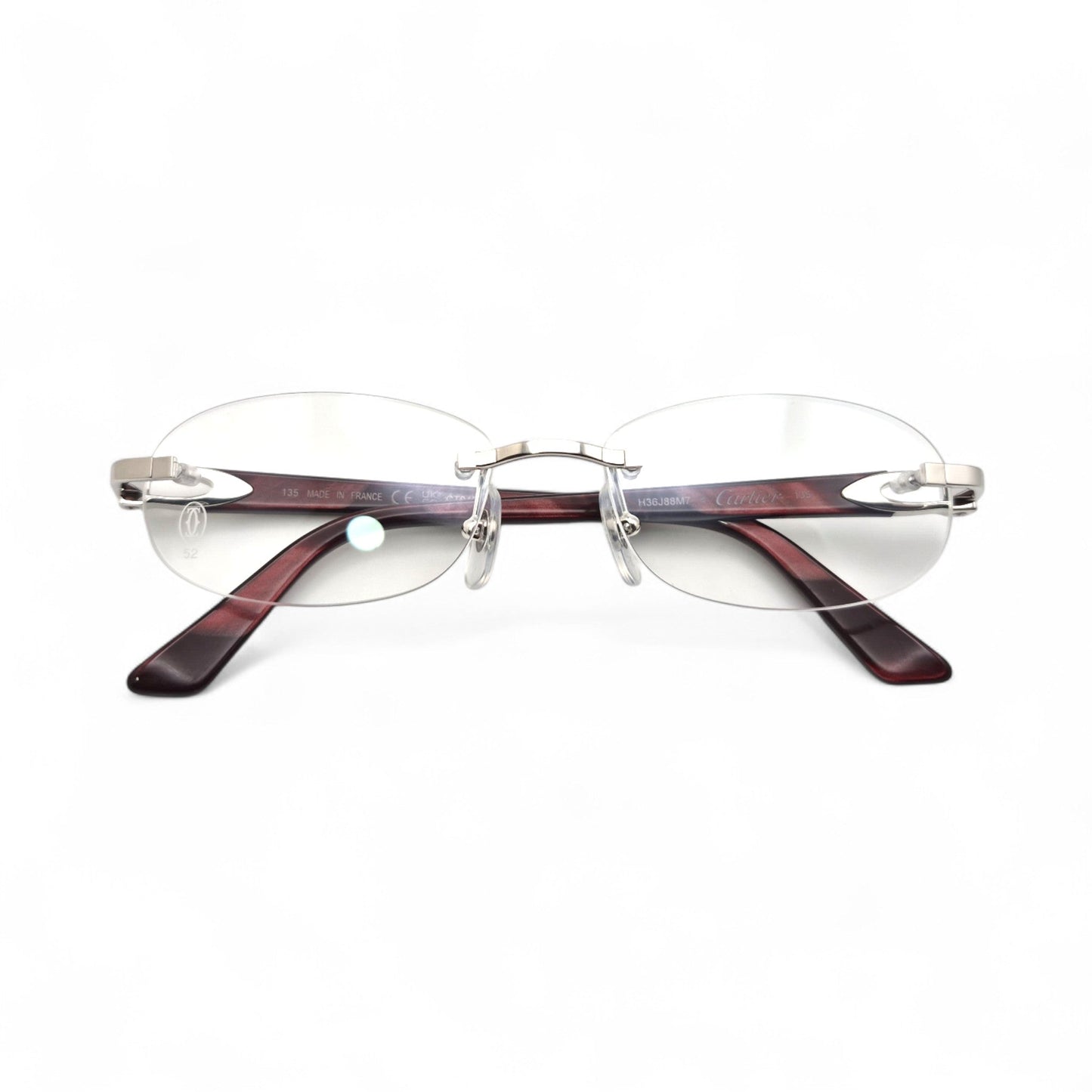 CT0056O Authentic Cartier C Decor - 52-16 Acetate Marbles Eyeglasses (2020s)