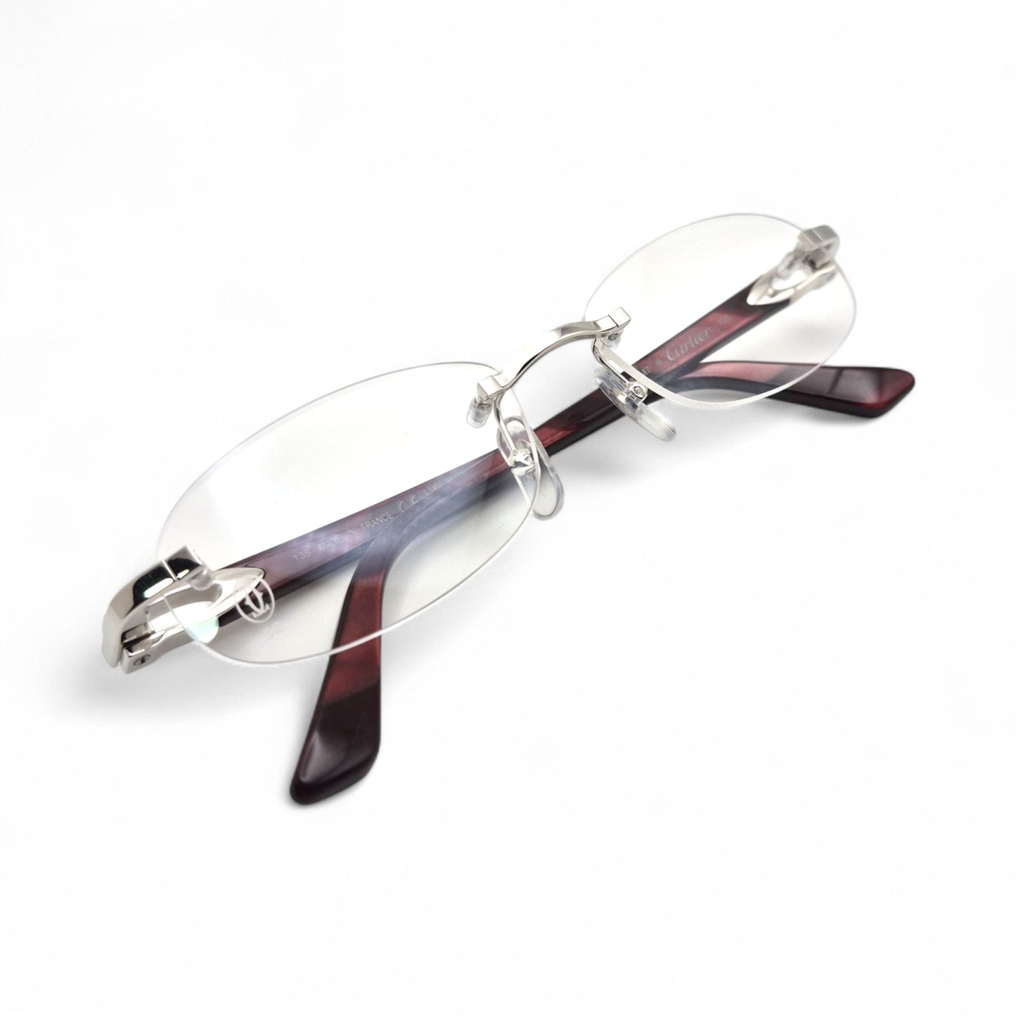 CT0056O Authentic Cartier C Decor - 52-16 Acetate Marbles Eyeglasses (2020s)
