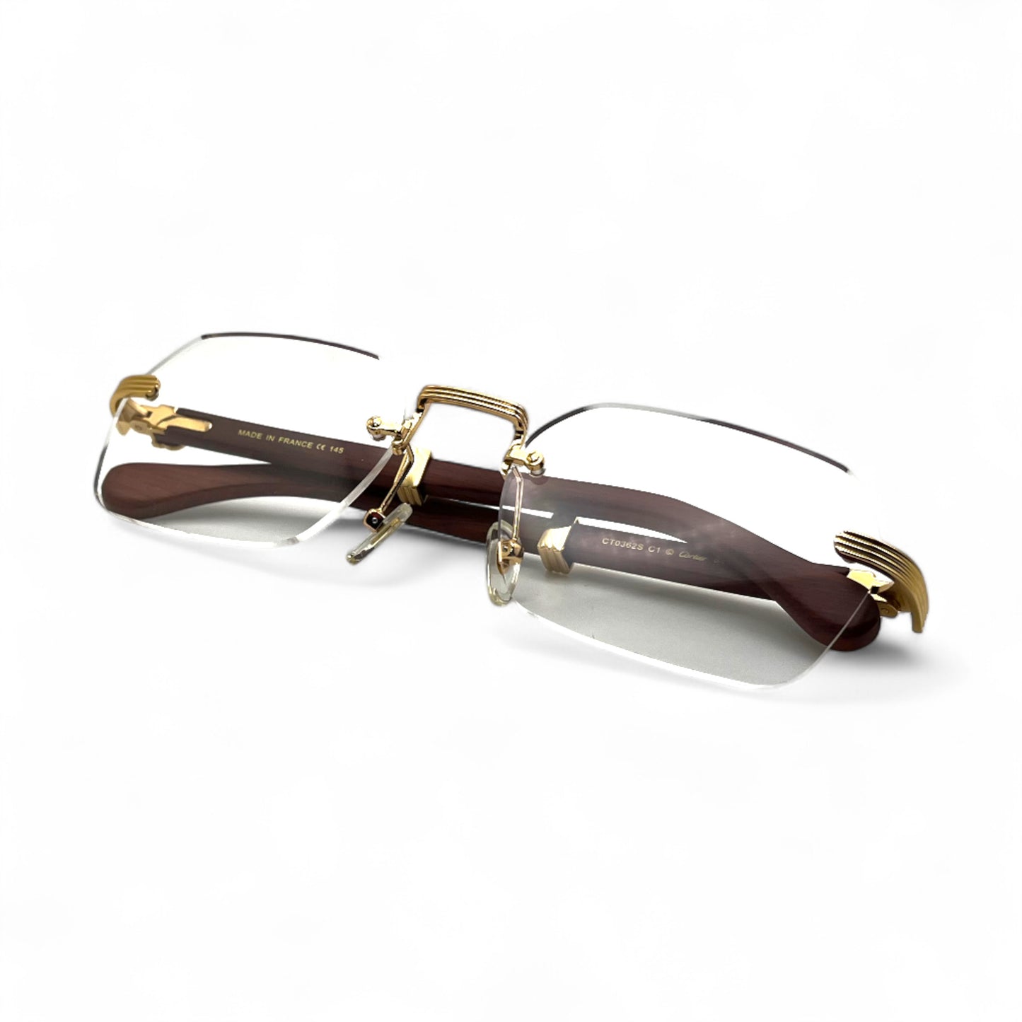 CT0362S Premiere - 56-21 Gold Brown Woods Eyeglasses (2023)