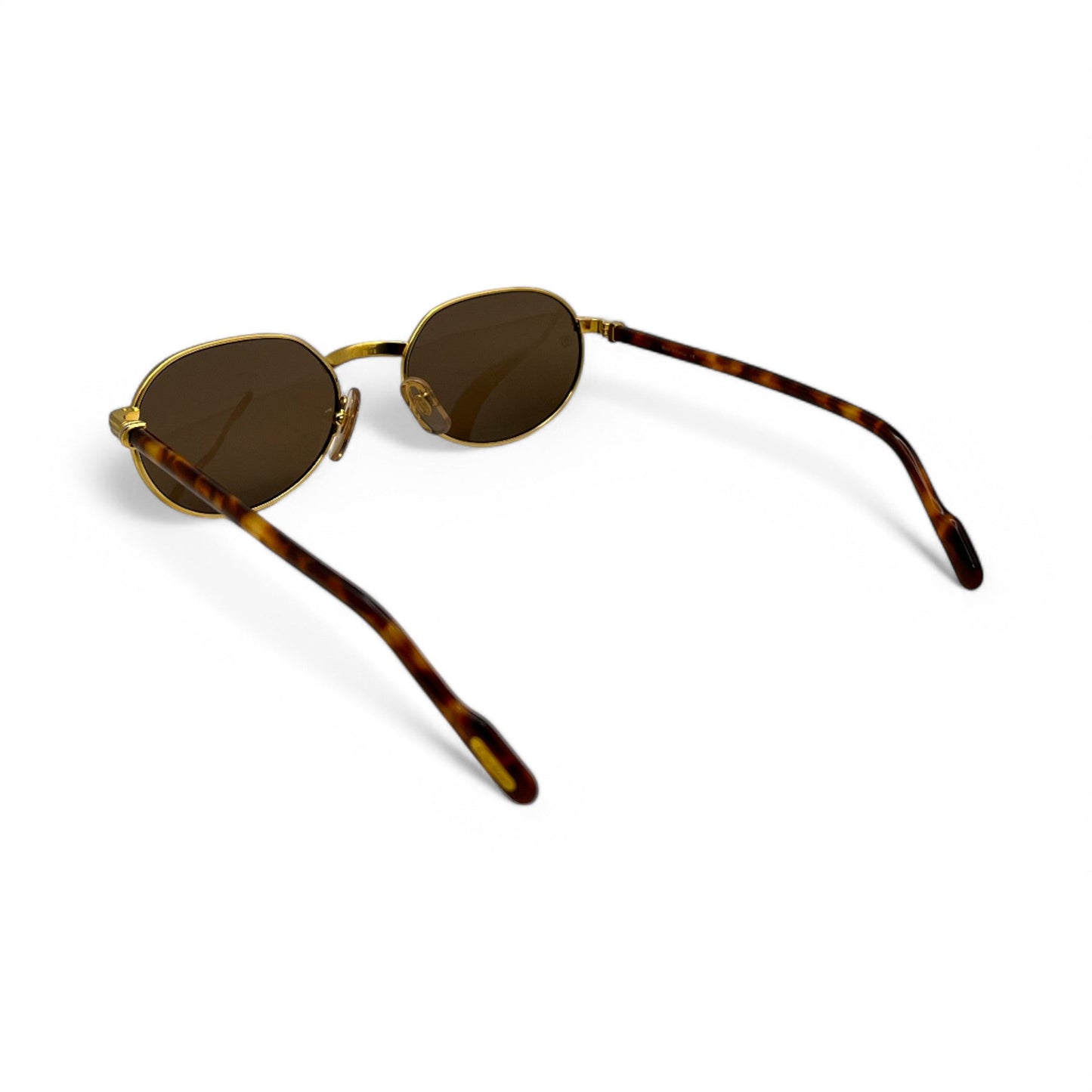 Authentic Cartier Lueur - Gold Tortoise Acetate Sunglasses w/ Brown Lenses (90s)