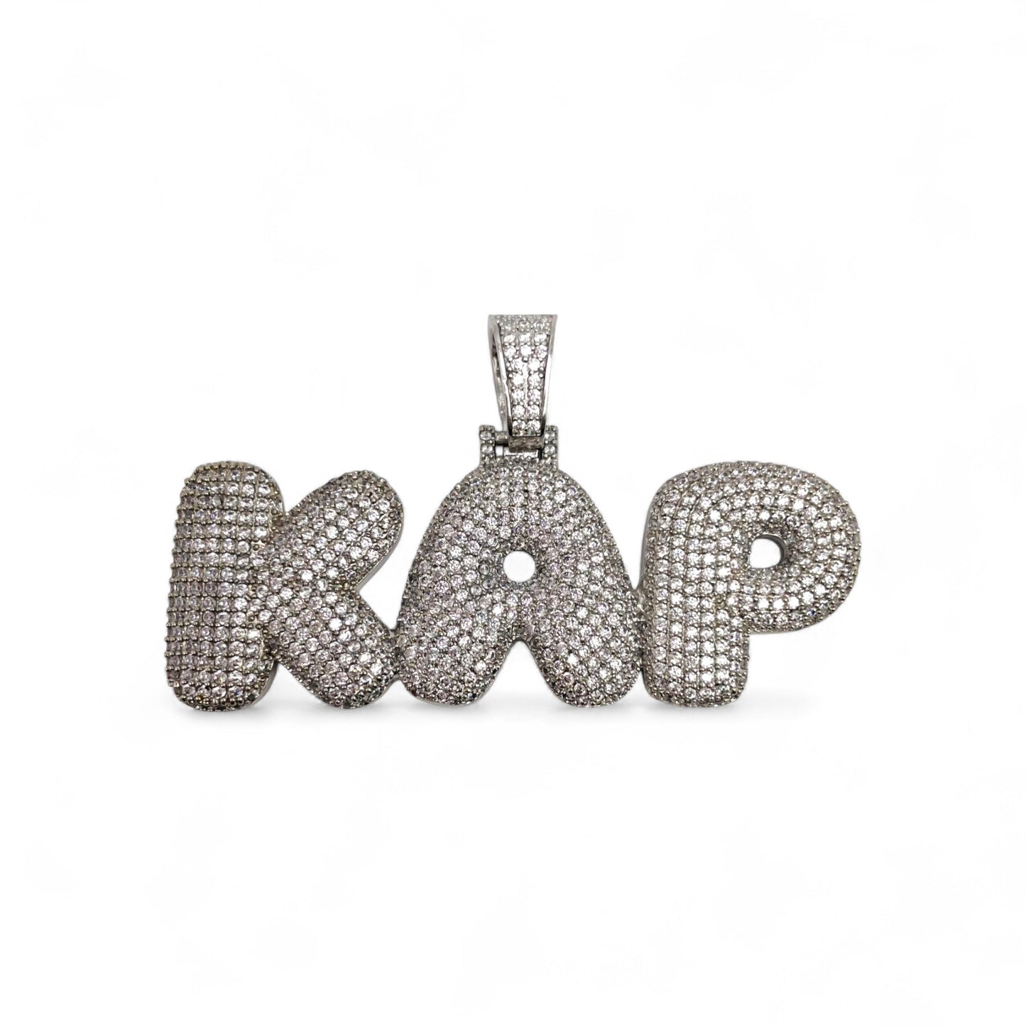 KAP Bubble Pendant - Stainless Steel w/ CZ Diamonds