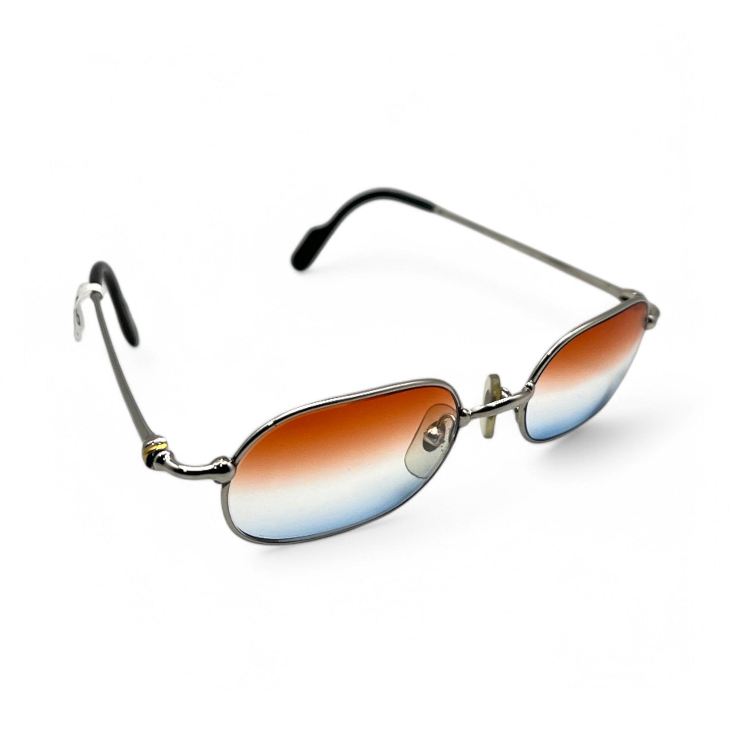Authentic Cartier Deimos - Titanium Wires Sunglasses w/ Red & Blue Lenses (80s)