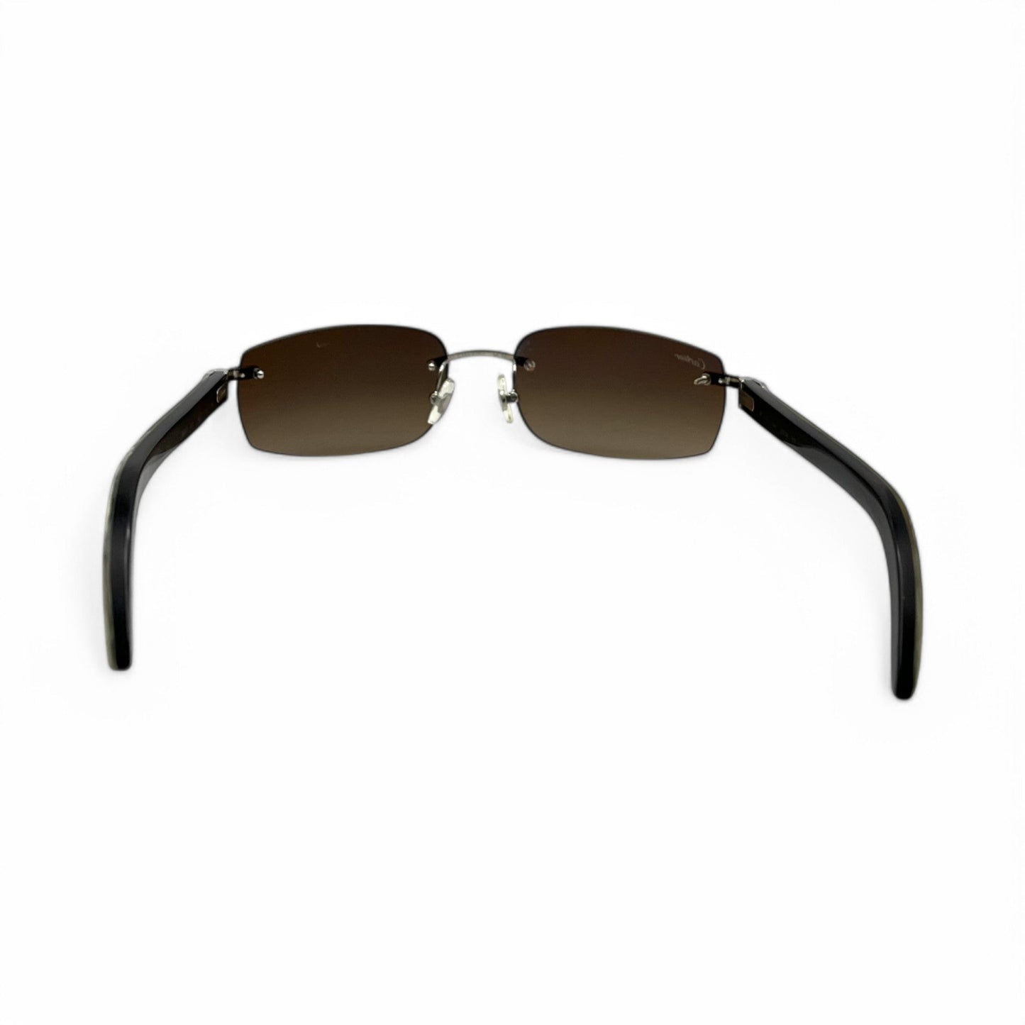 CT0046S Authentic Cartier C Decor - 56-18 White Horns & Bubinga Woods Sunglasses w/ Dark Brown Lenses (2010s)