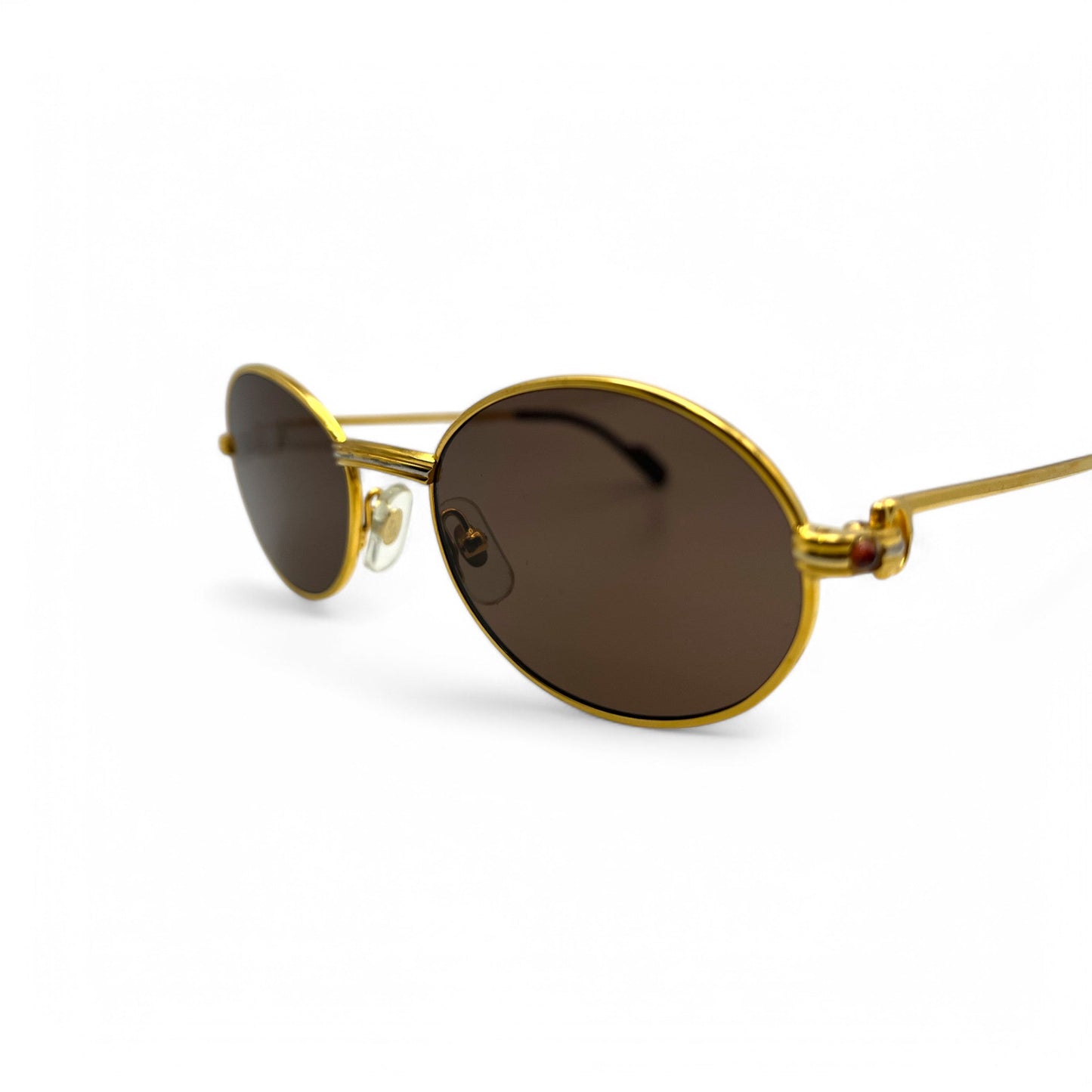 Authentic Cartier Saint Honore - Gold Wires Sunglasses w/ Oval Lenses (90s)