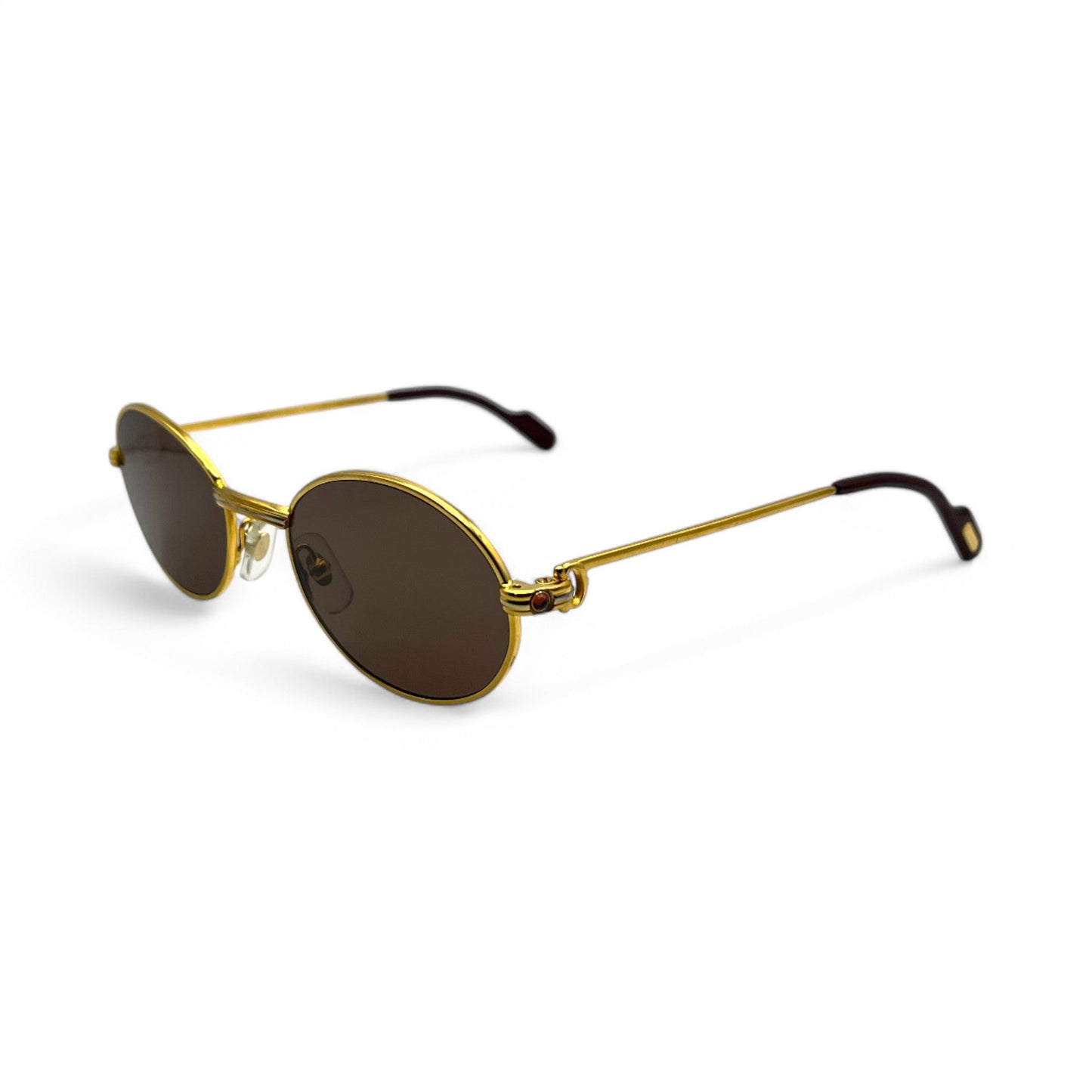 Authentic Cartier Saint Honore - Gold Wires Sunglasses w/ Oval Lenses (90s)