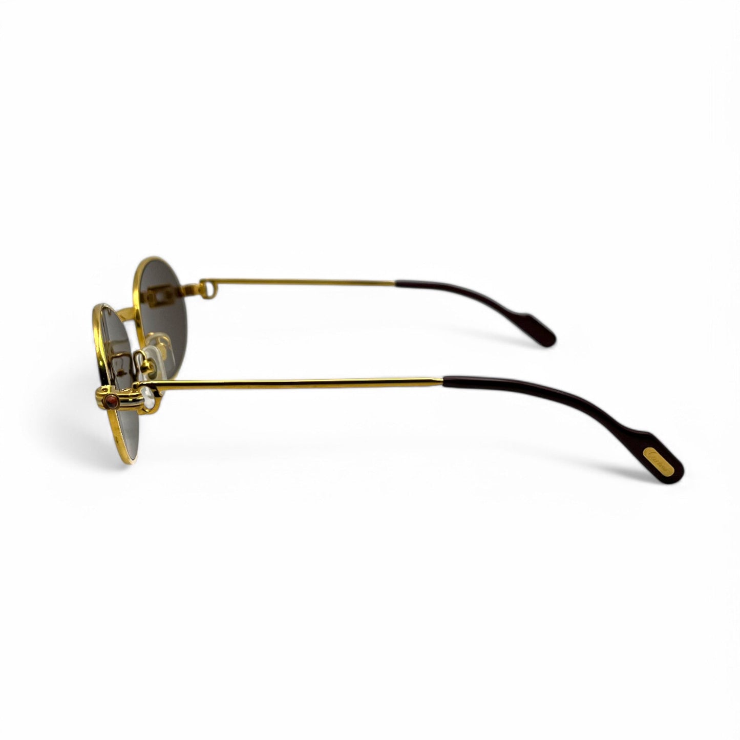 Authentic Cartier Saint Honore - Gold Wires Sunglasses w/ Oval Lenses (90s)
