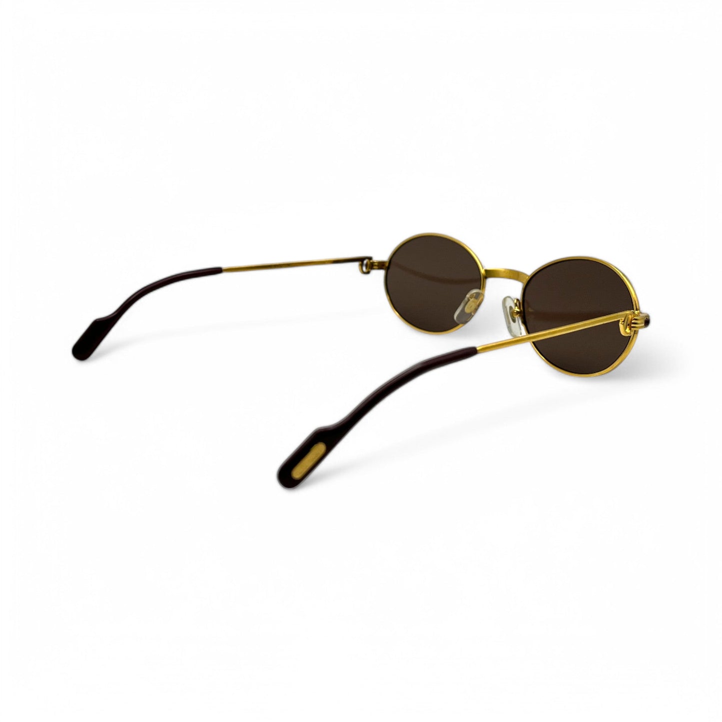 Authentic Cartier Saint Honore - Gold Wires Sunglasses w/ Oval Lenses (90s)