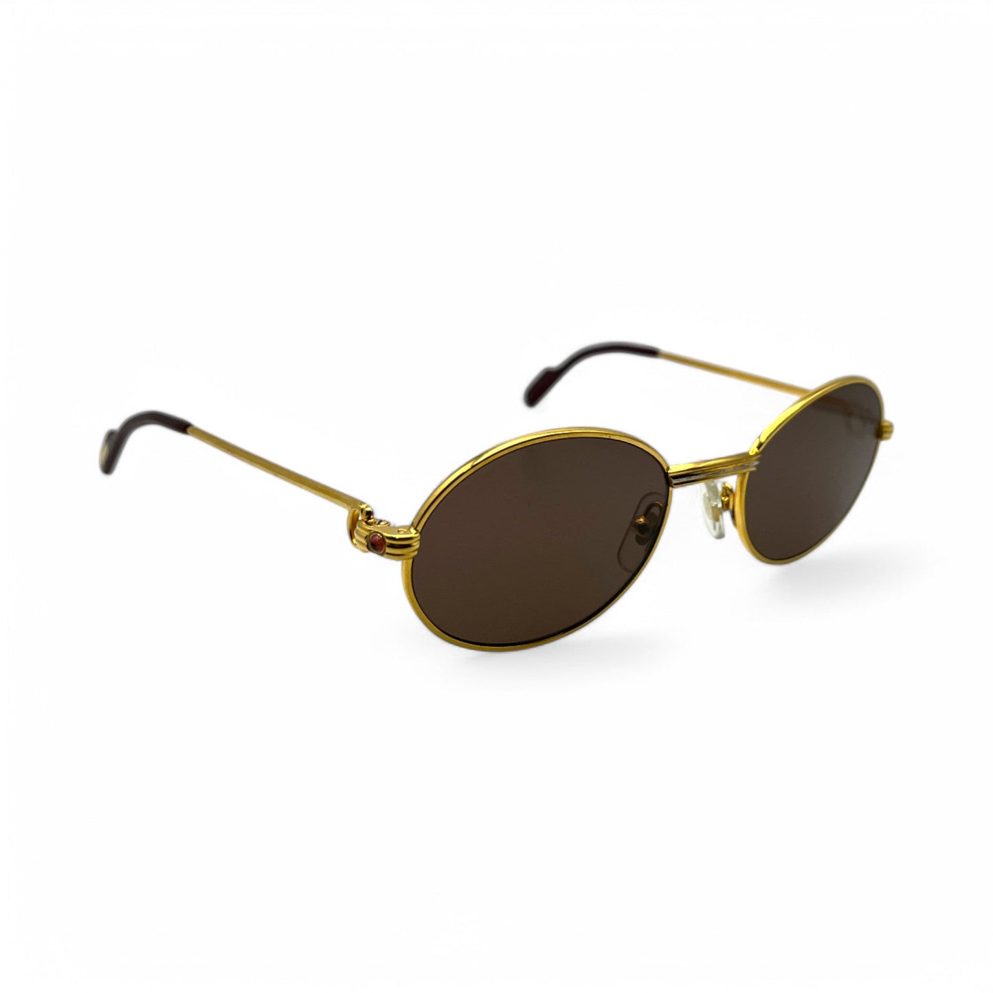 Authentic Cartier Saint Honore - Gold Wires Sunglasses w/ Oval Lenses (90s)