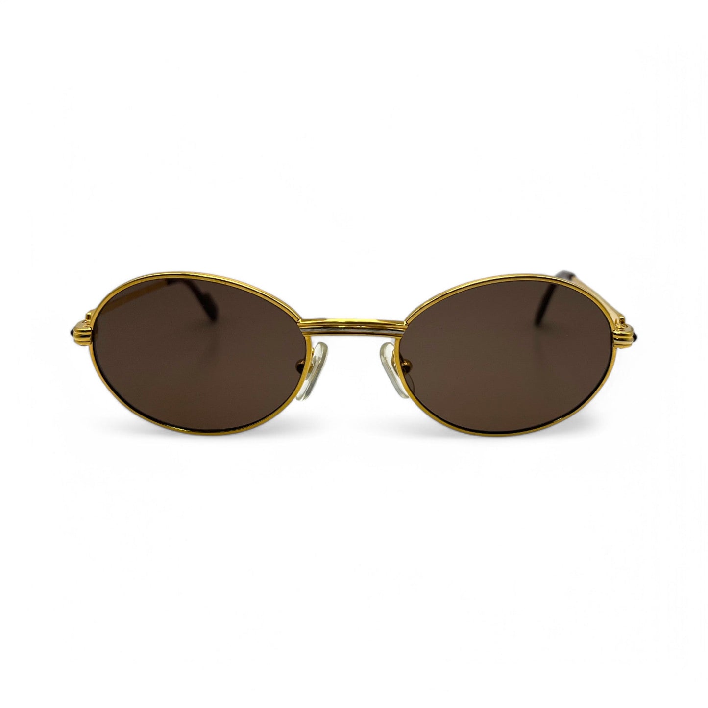 Authentic Cartier Saint Honore - Gold Wires Sunglasses w/ Oval Lenses (90s)