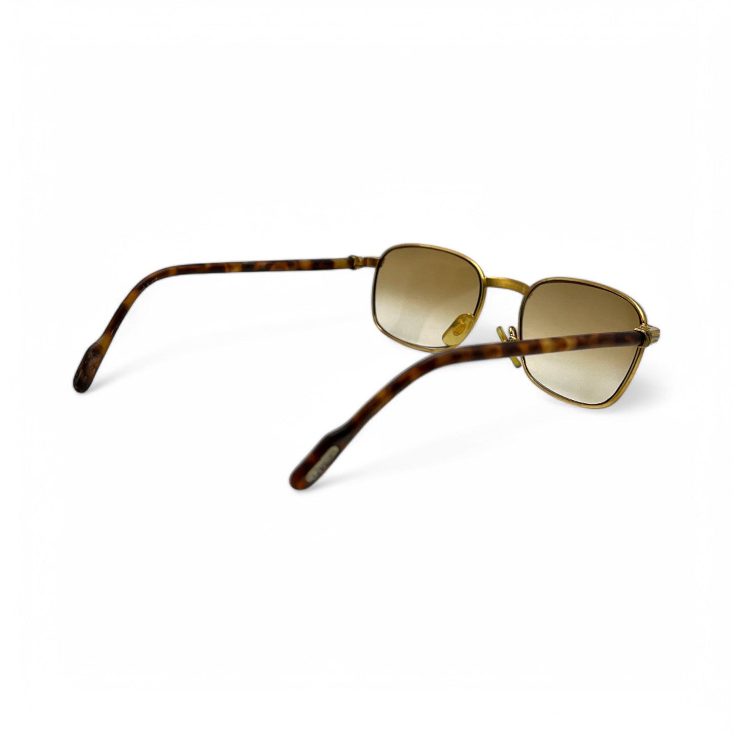 Authentic Cartier Aube - Gold Tortoise Acetate Sunglasses w/ Brown Lenses (80s)