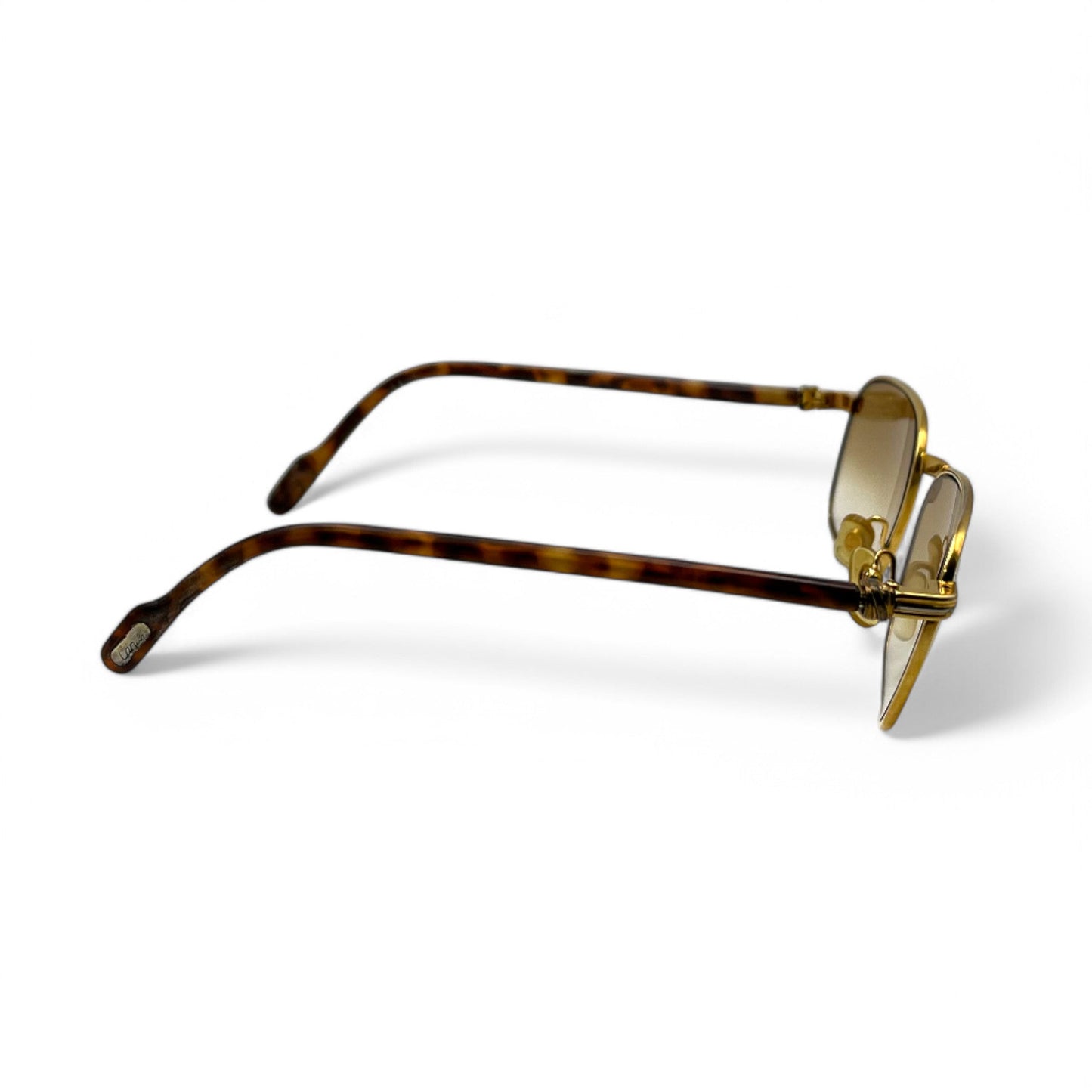 Authentic Cartier Aube - Gold Tortoise Acetate Sunglasses w/ Brown Lenses (80s)
