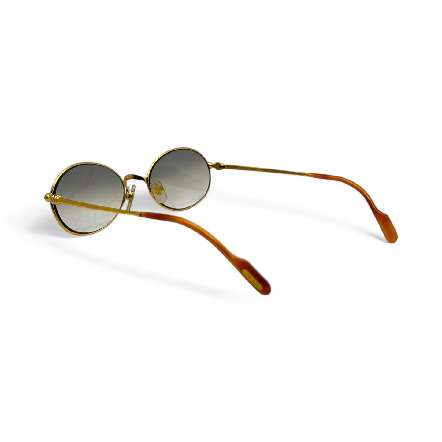 Authentic Cartier Saturne - Gold Wires Sunglasses w/ Gray Oval Lenses (80s)