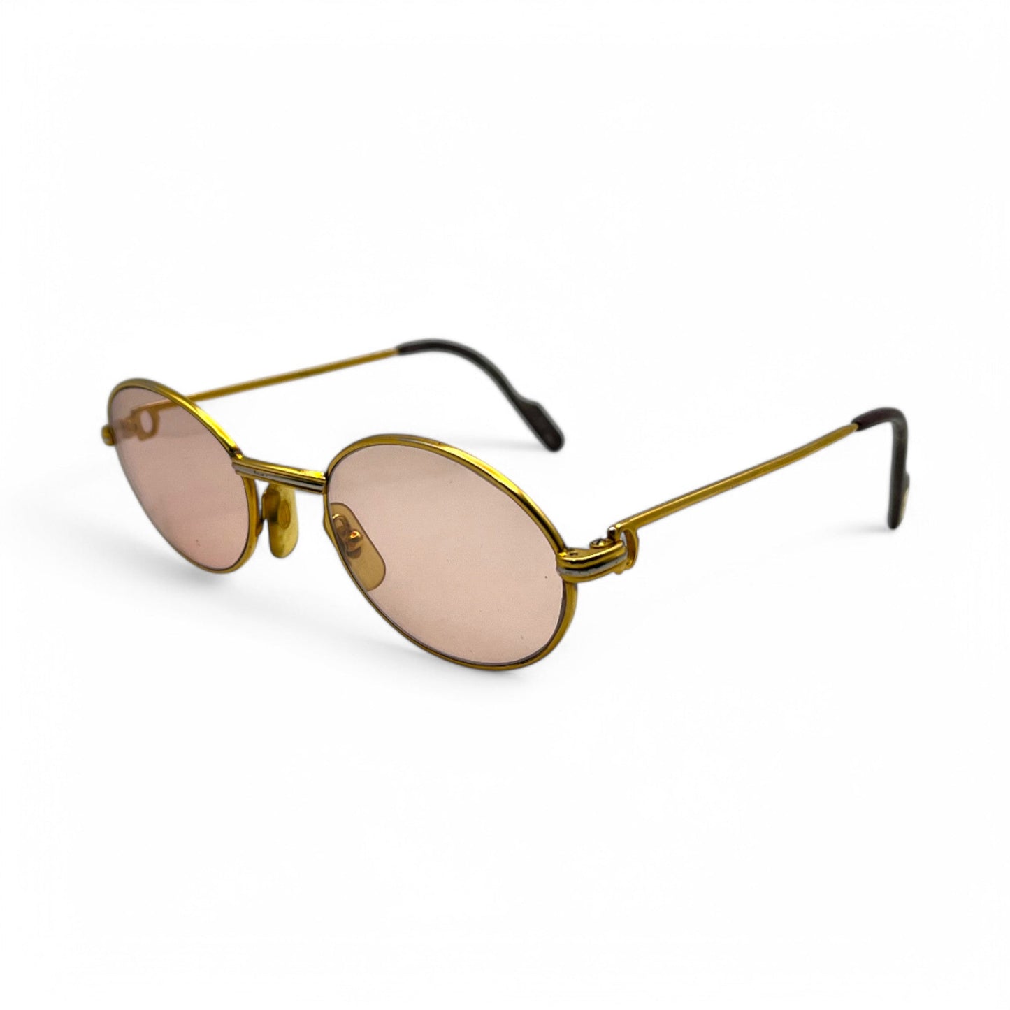 Authentic Cartier Saint Honore - Gold Wires Sunglasses w/ Oval Lenses (90s)