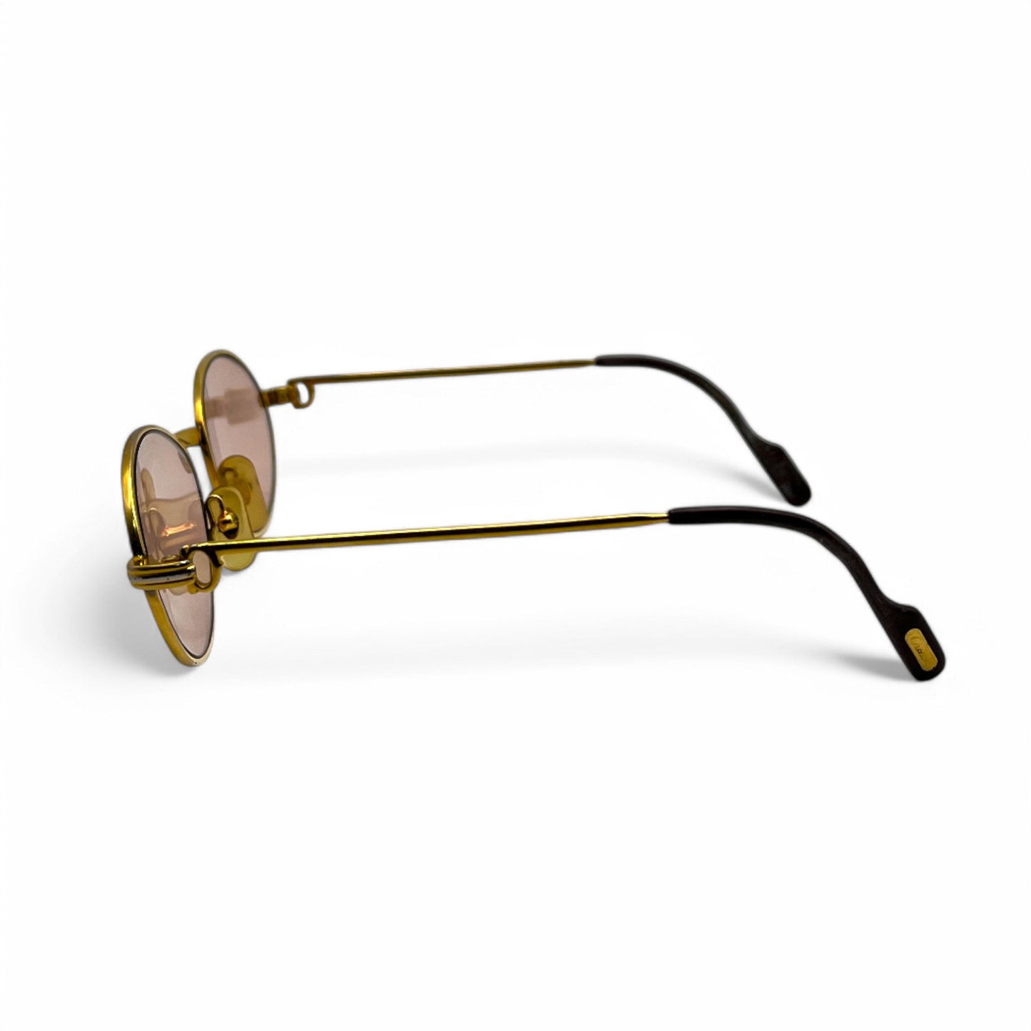Authentic Cartier Saint Honore - Gold Wires Sunglasses w/ Oval Lenses (90s)