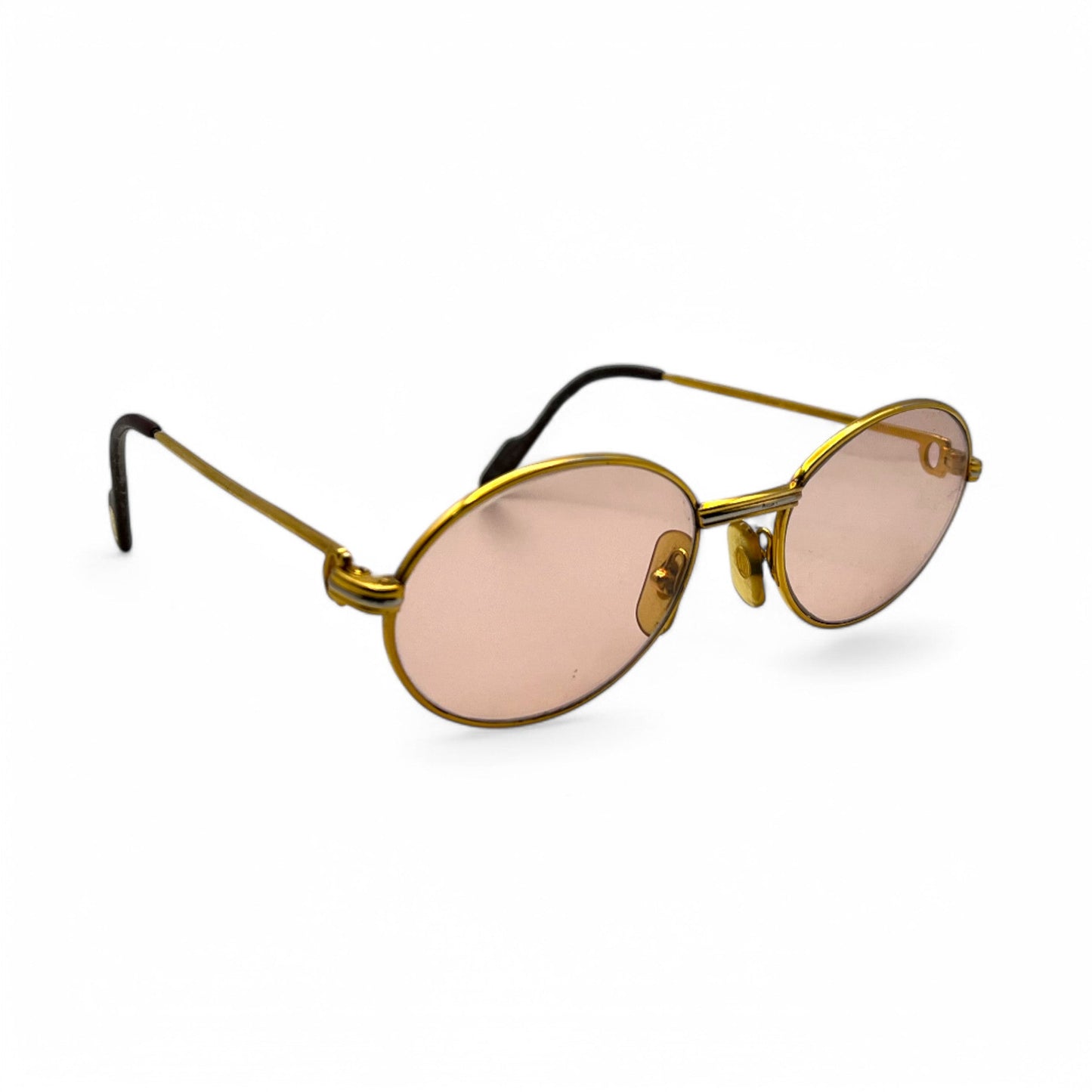 Authentic Cartier Saint Honore - Gold Wires Sunglasses w/ Oval Lenses (90s)