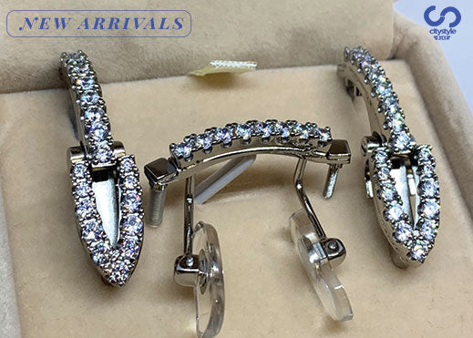 Authentic Cafr' .5 pointer Prong Diamond Set VVS Quality 5 piece set