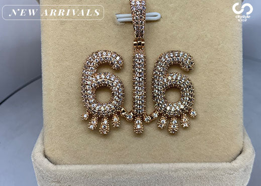 Bubble letter hot sale diamond pendant