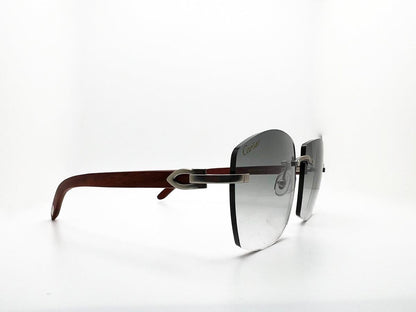 Limited Edition Brushed Silver Grey Wood with 62 Mykonos lenses