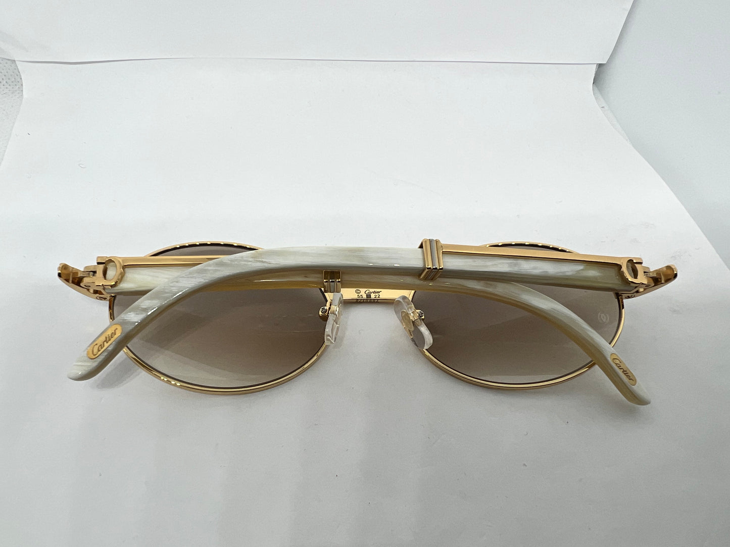 New*** White Marble Buffs w/ Gold Ovals