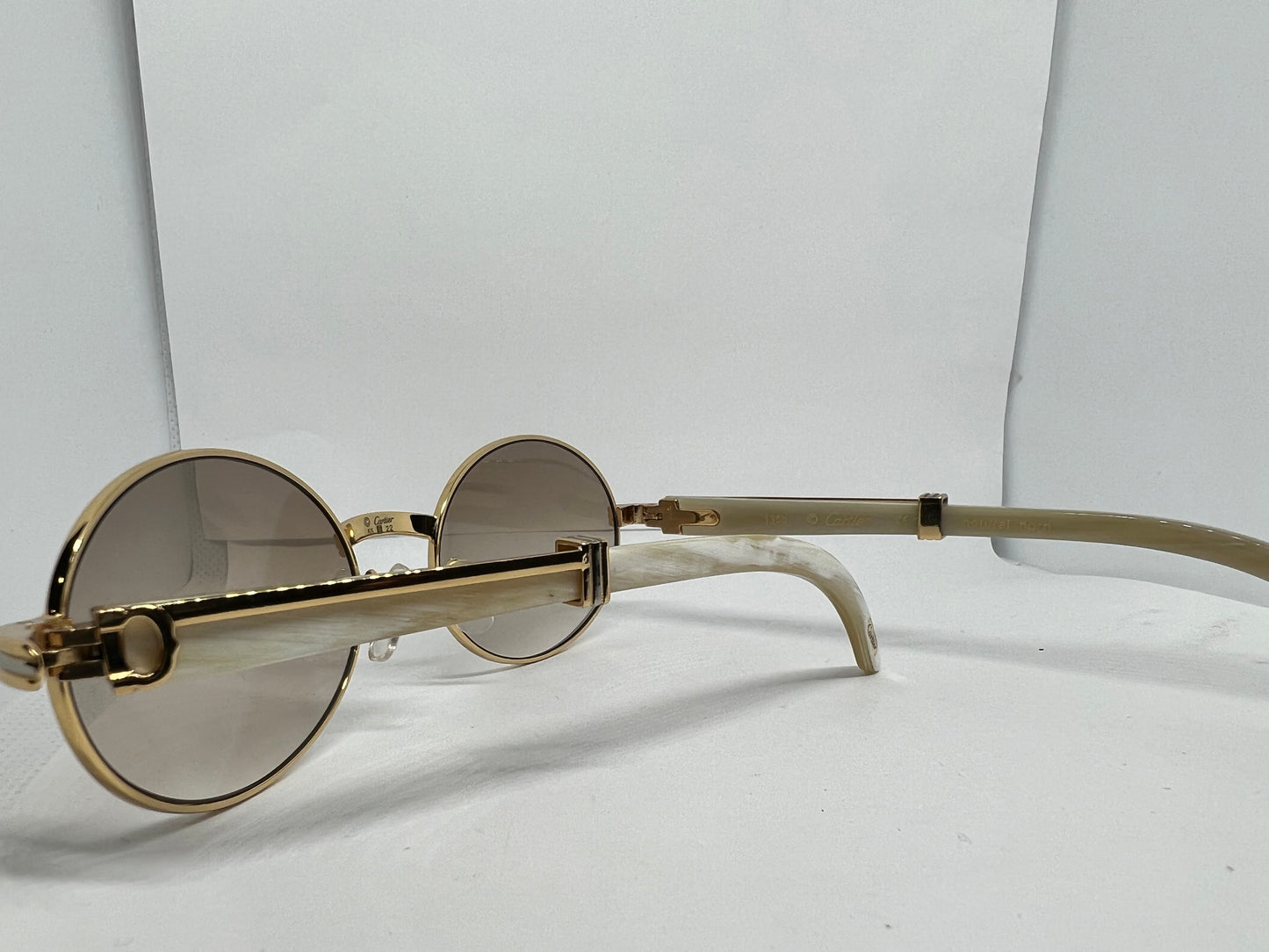 New*** White Marble Buffs w/ Gold Ovals