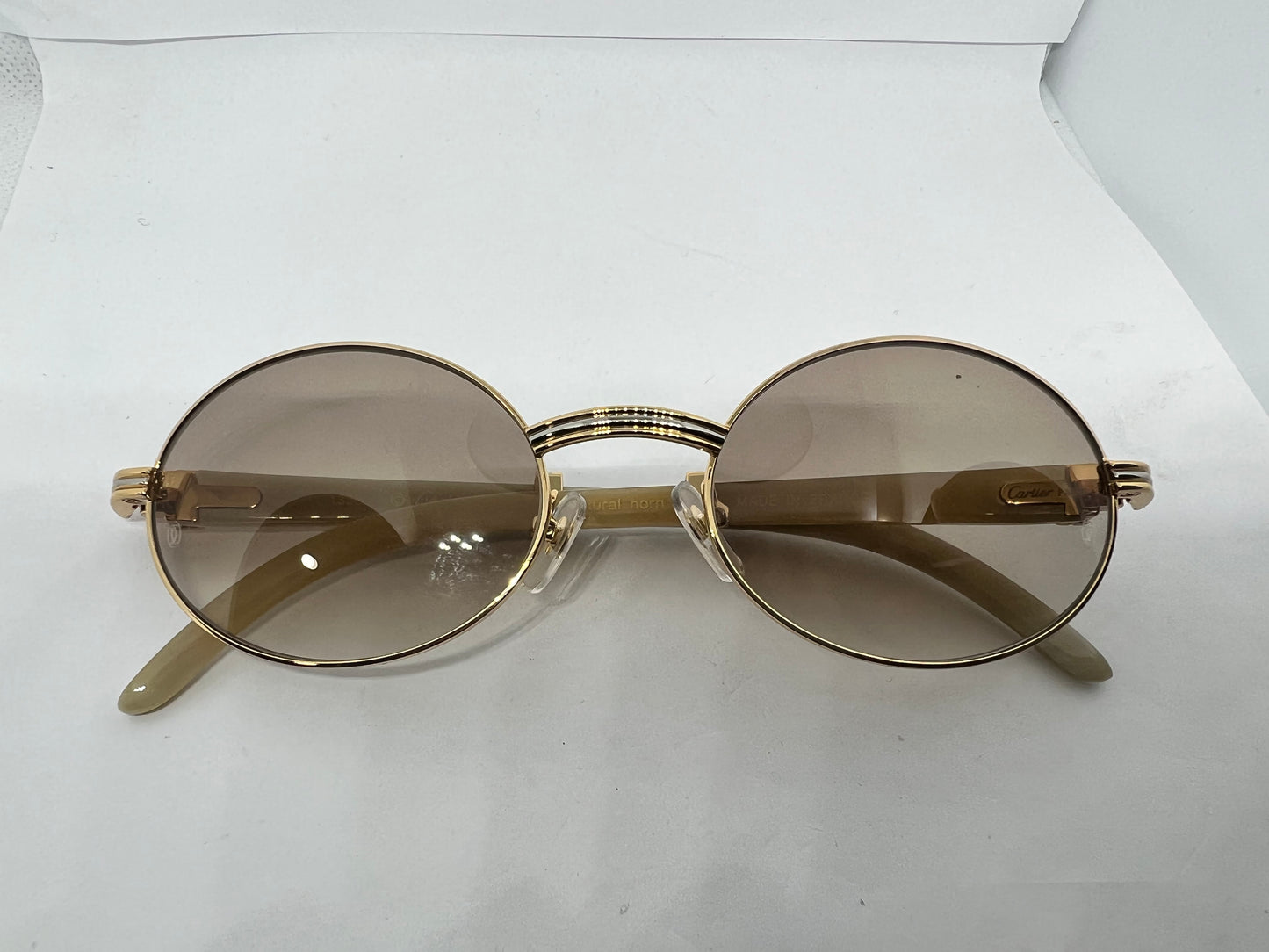 New*** White Marble Buffs w/ Gold Ovals