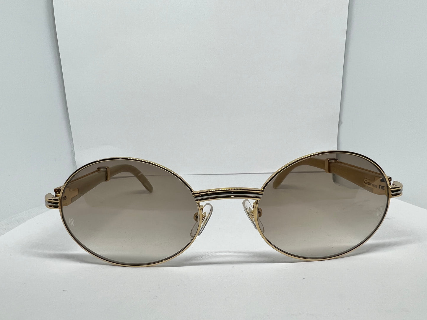 New*** White Marble Buffs w/ Gold Ovals