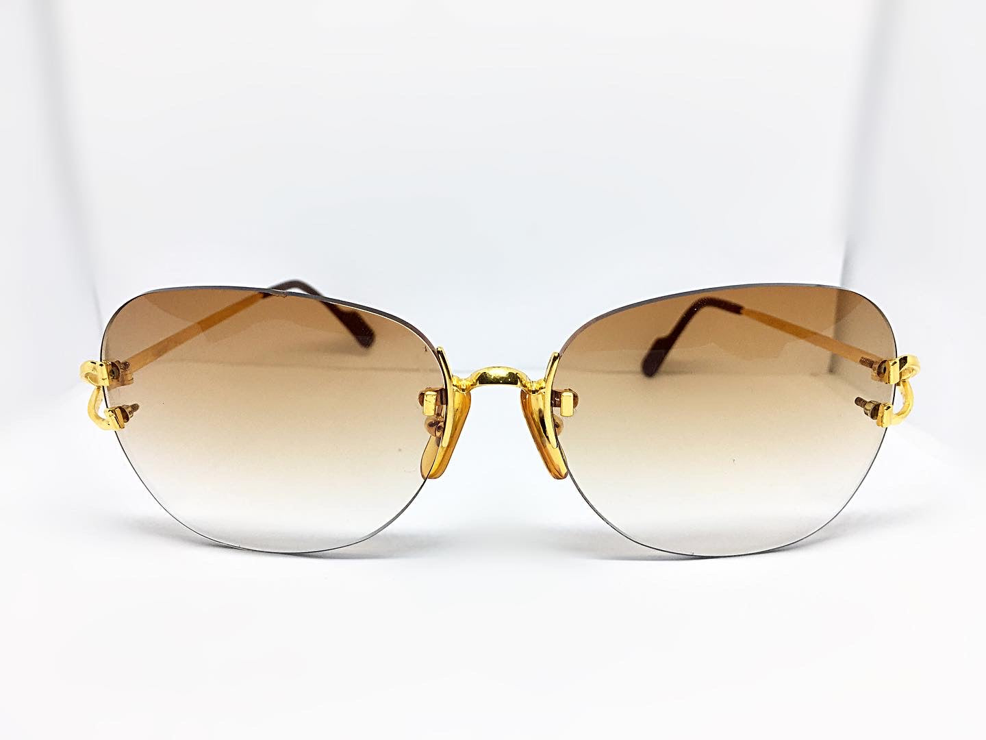 Registered Cartier Wires With Custom Lenses Gold