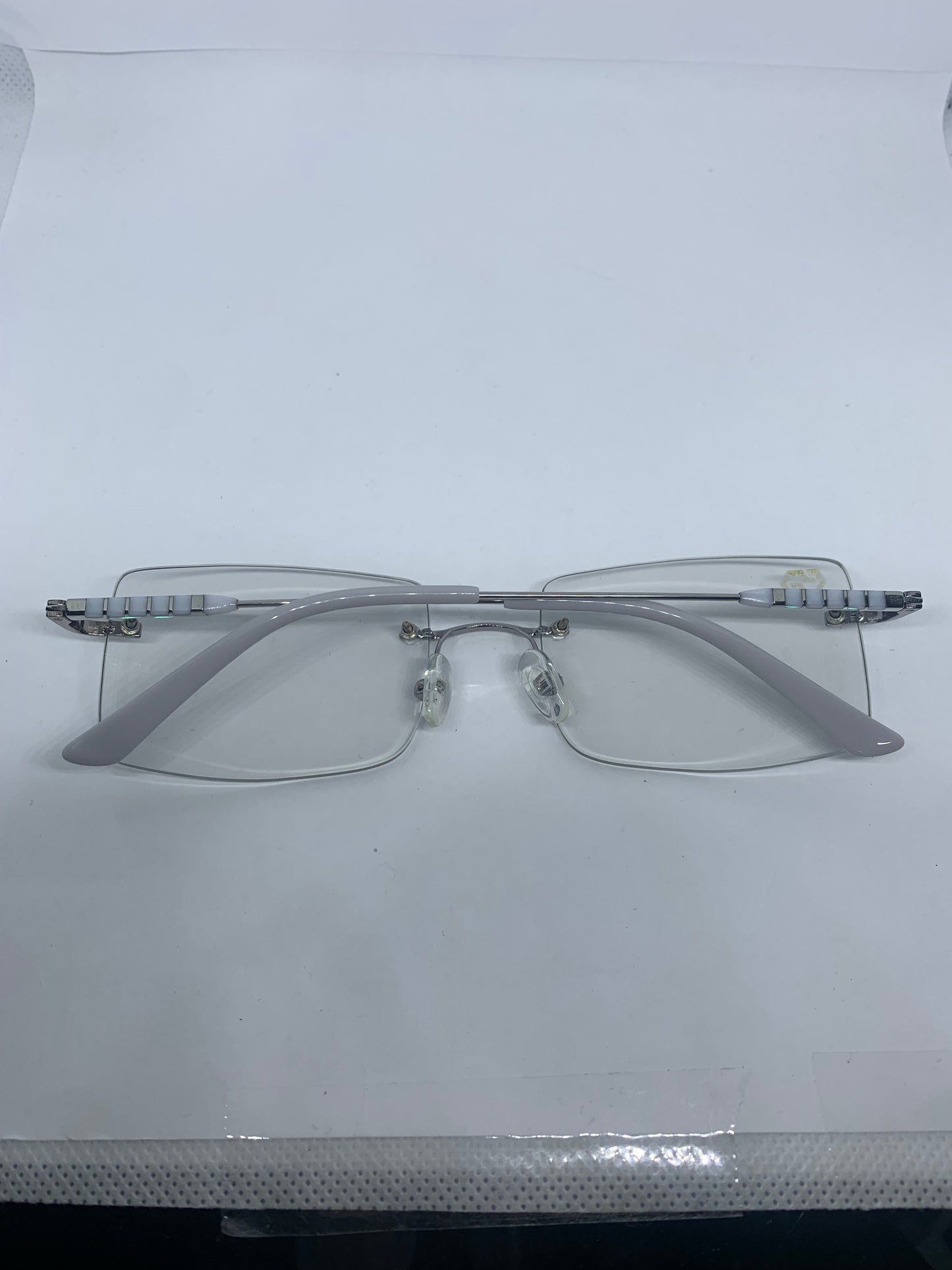 CityStyle™ Custom - White Marble Silver Wires with #10 Square Transition Lenses