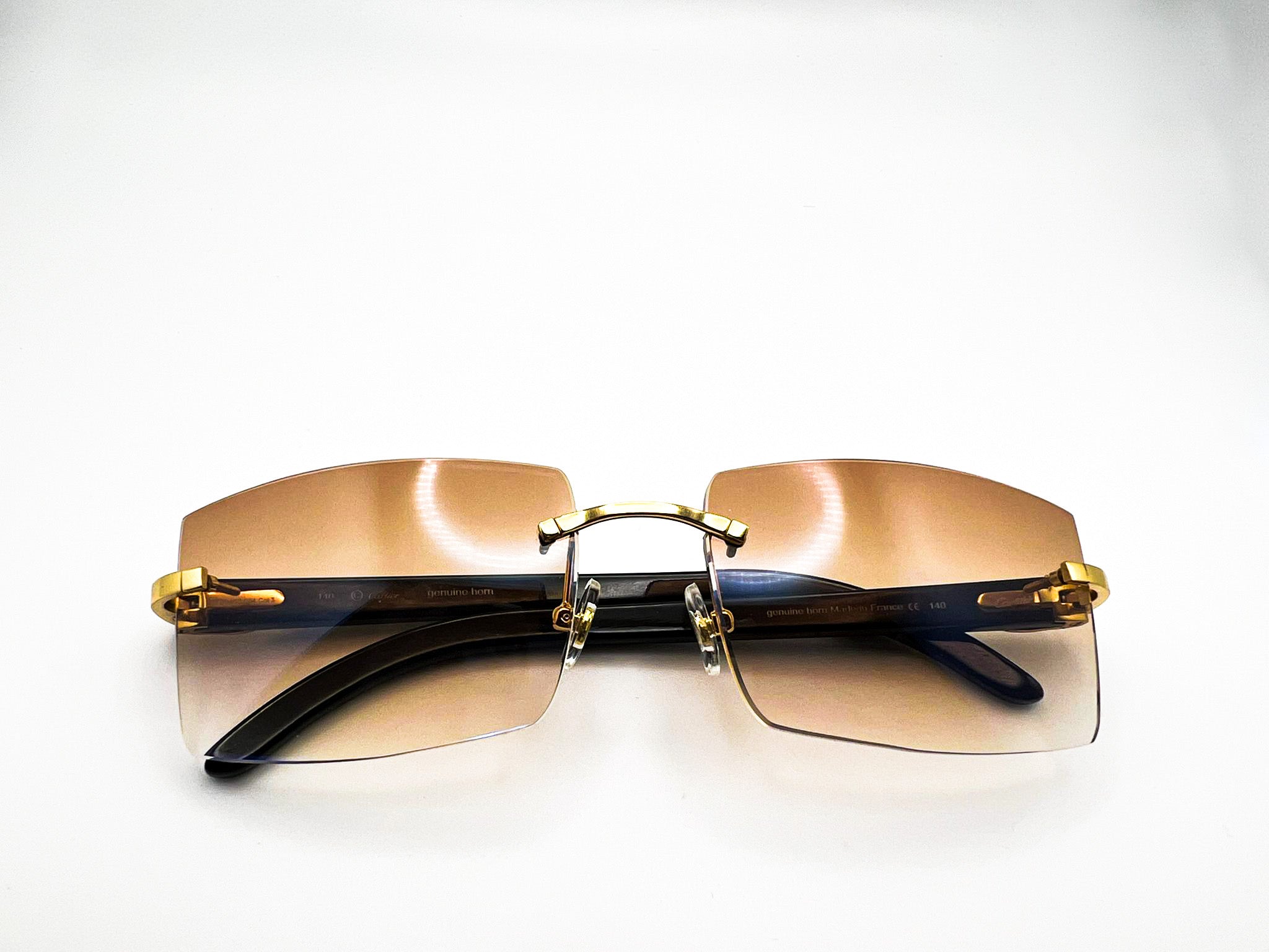 Gold Decor C Black Cream Buffs with Cart 6 Hennessy Brown Lenses