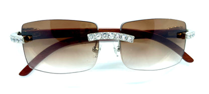 Decor C brown wood sunglasses #10 lenses 5pc .20 pointers
