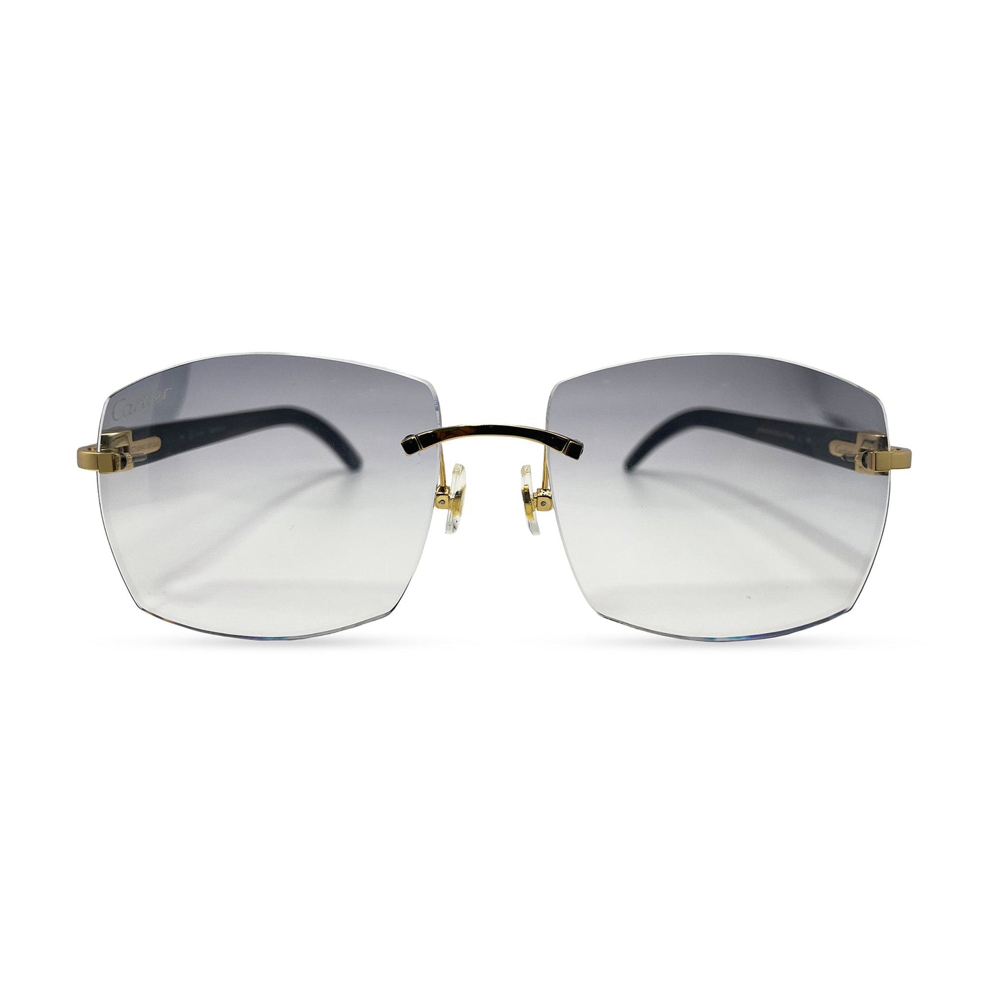 C Decor Buffs - Gold Black Genuine Horn Sunglasses (2010s) - Luxury Optical