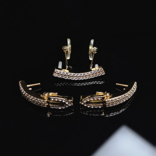 C Decor VVS Diamonds Double Row Set - Gold