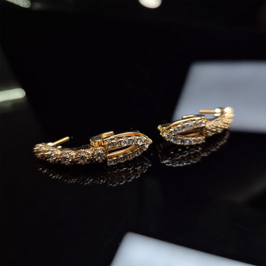 Cartier C Decor Diamonds Flower Set Right Side Temple - Gold (Pair)