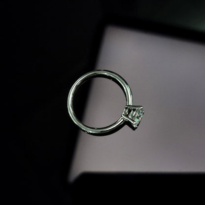 S925 Solitarie Moissanite Diamond Ring - 4-Prong Set