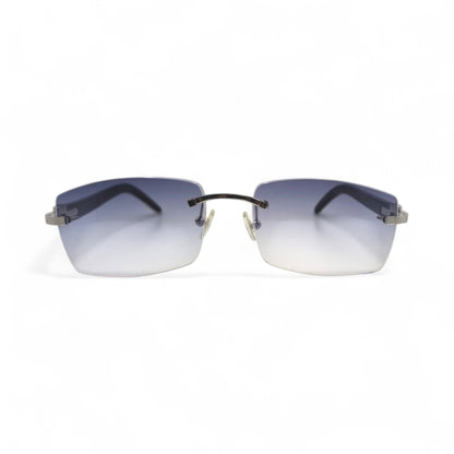 C_Decor_Silver_White_Buffs_Sunglasses_Smoke_Gray_Square_Lenses