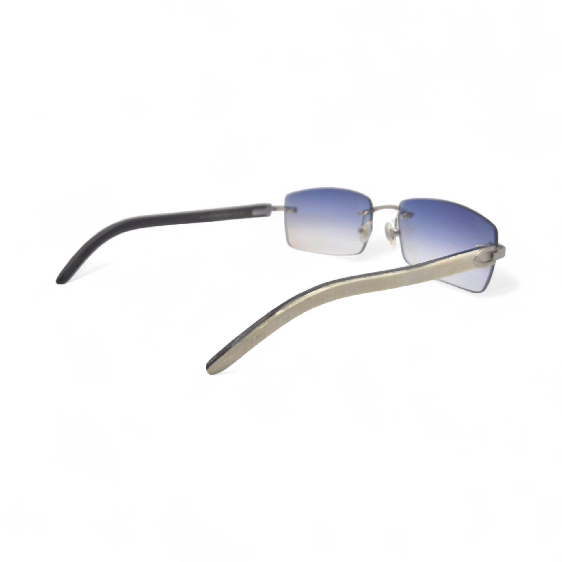 C_Decor_Silver_White_Buffs_Sunglasses_Smoke_Gray_Square_Lenses