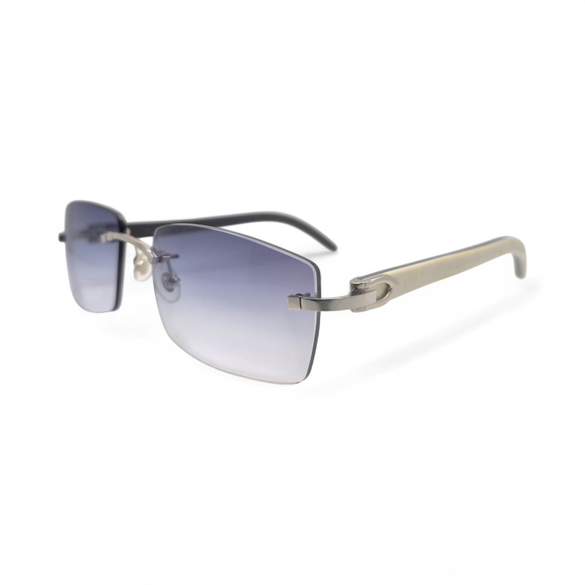 C_Decor_Silver_White_Buffs_Sunglasses_Smoke_Gray_Square_Lenses