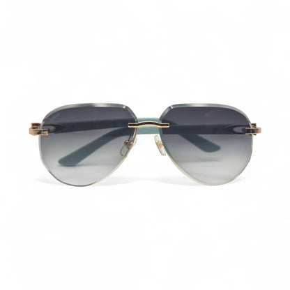 CT0440S C Decor Pilot Sunglasses - Gold Composite Marbles w/ Aviator Lenses