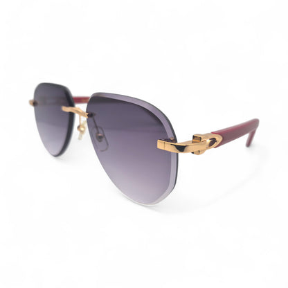 CT0440S C Decor Pilot Sunglasses - Gold Composite Marbles w/ Aviator Lenses