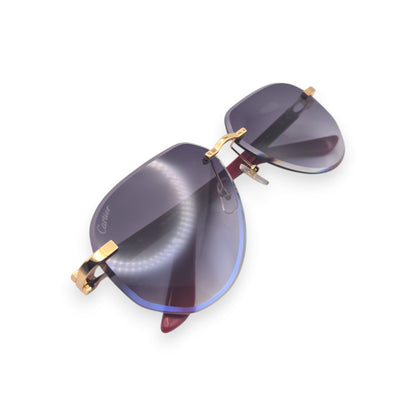 CT0440S C Decor Pilot Sunglasses - Gold Composite Marbles w/ Aviator Lenses