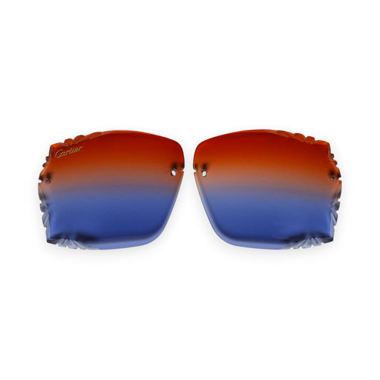 Custom Shape Lenses (59) - Orange to Blue Gradient (Diamond Cut)