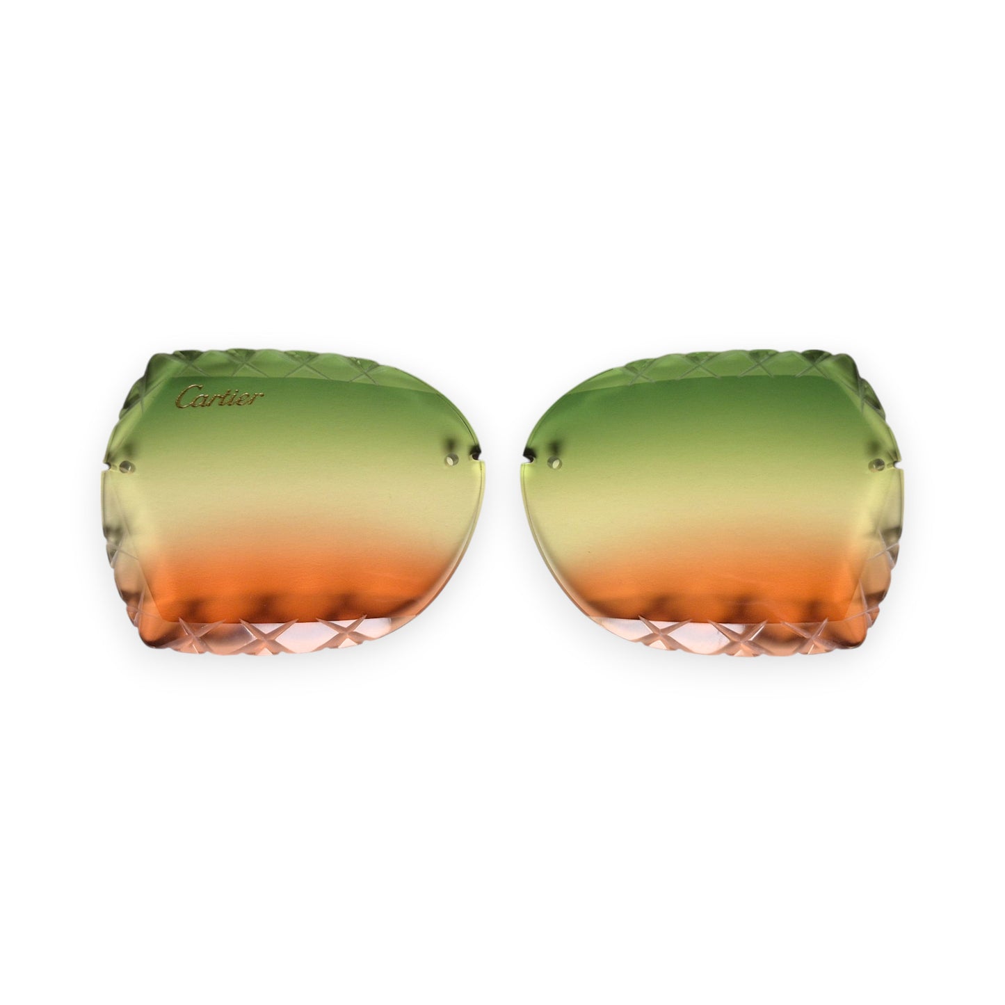 Butterfly Lenses (59) - Green to Yellow to Orange Gradient (Diamond Cut)