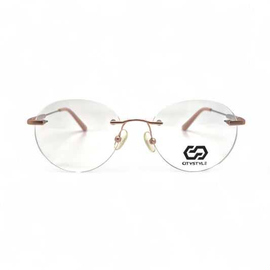 citystyle_3005_rose_gold_pink_rimless_round_eyeglasses
