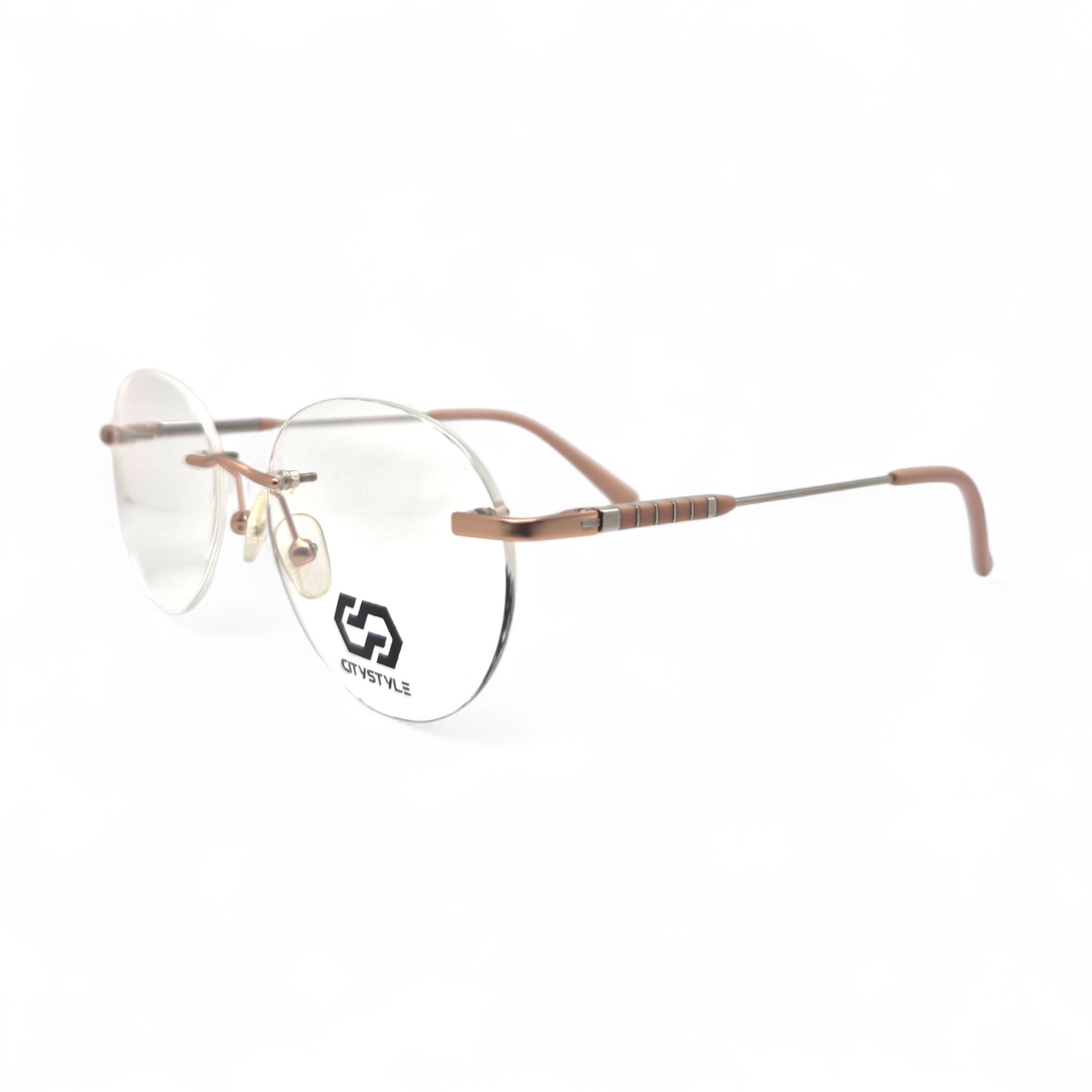 citystyle_3005_rose_gold_pink_rimless_round_eyeglasses