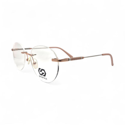 citystyle_3005_rose_gold_pink_rimless_round_eyeglasses
