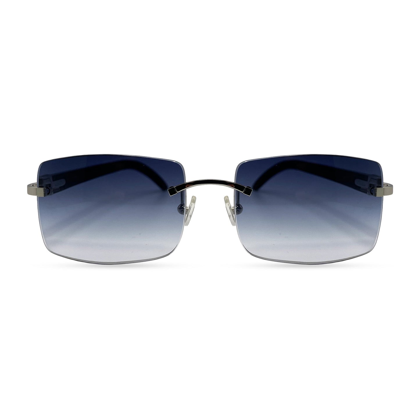 C Decor Buffs - Silver Black Genuine Horn Sunglasses (2010s)